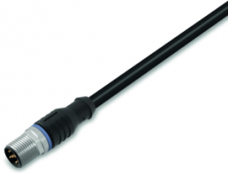 Sensor actuator cable, M12-cable plug, straight to open end, 3 pole, 1.5 m, PUR, black, 4 A, 756-5311/030-015