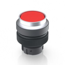 RAFIX 22 QR, illuminated pushbutton, protruding front ring, round collar, momentary contact function