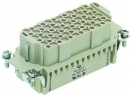Socket contact insert, 16B, 72 pole, unequipped, crimp connection, with PE contact, 09162723101