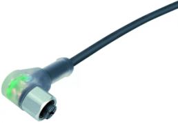 Sensor actuator cable, M12-cable socket, angled to open end, 3 pole, 5 m, PUR, black, 4 A, 77 3834 0000 50003-0500