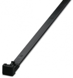 Cable tie, releasable, polyamide, (L x W) 350 x 7.5 mm, bundle-Ø 6 to 100 mm, black, -40 to 80 °C