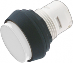 Pushbutton, illuminable, groping, waistband round, transparent, front ring black, mounting Ø 16.2 mm, 1.30.070.071/1002