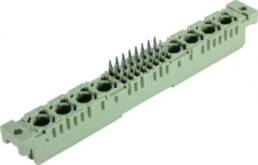 Female connector, type M, 24 pole, a-b-c, pitch 2.54 mm, press-in connection, straight, 09032246830