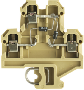Component terminal block, screw connection, 0.5-4.0 mm², 10 A, beige/yellow, 0523760000