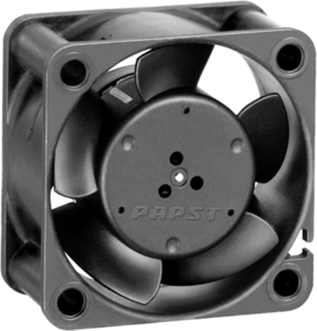 DC axial fan, 12 V, 40 x 40 x 20 mm, 10 m³/h, 18 dB, sintec slide bearing, ebm-papst, 412