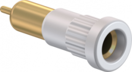 4 mm socket, round plug connection, mounting Ø 6.8 mm, white, 23.1016-29