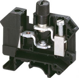 Terminal block, 2 pole, 1.5-16 mm², clamping points: 2, black, screw connection, 10 A