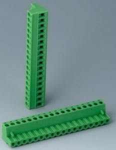 Socket header, 18 pole, pitch 5.08 mm, angled, green, B6604223