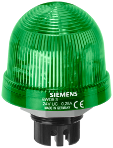 Integrated signal lamp, single flash light 230 V green