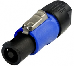 Cable socket, 3 pole, cable assembly, screw connection, 2.5 mm², blue, RCAC3I-G-000-1