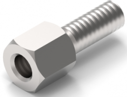 Hexagon spacer bolt, External/Internal Thread, M3/M3, 5 mm, brass