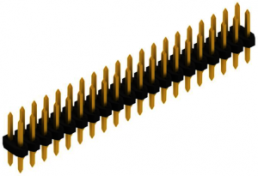 Pin header, 40 pole, pitch 2 mm, straight, black, 10062444