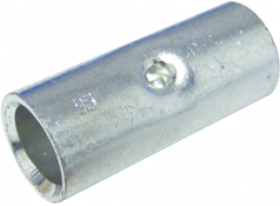 Butt connector, uninsulated, 10 mm², silver, 20 mm