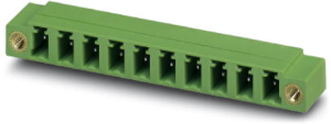 Pin header, 8 pole, pitch 5.08 mm, angled, green, 1847521