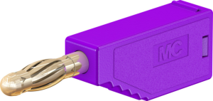 4 mm plug, solder connection, 1.0 mm², purple, 22.2626-26