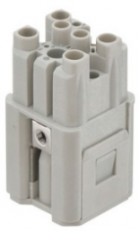 Contact insert, 3A, 8 pole, unequipped, crimp connection, with PE contact, 09120123106