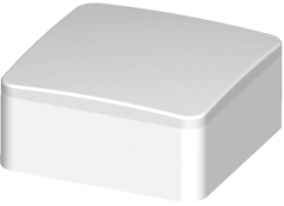 Cap, square, (L x W x H) 15 x 15 x 11.7 mm, white, for pushbutton switch, 2271.1011