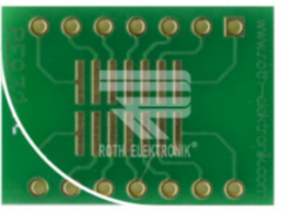 SO14 multi-adapter board, 1.27 mm pitch, 16 x 21.6 mm, Roth Elektronik RE932-03ST