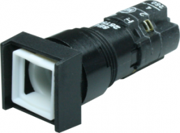 Pushbutton switch, 4 pole, transparent, illuminated , 4 A/230 V, mounting Ø 16.2 mm, IP65, 1.15.108.352/0000