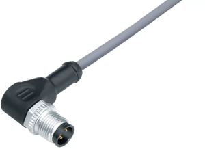 Sensor actuator cable, M12-cable plug, angled to open end, 8 pole, 5 m, PVC, gray, 2 A, 77 3427 0000 20708-0500