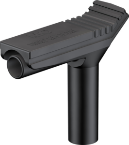 Ø 4 mm Right-angle plug adapter, black