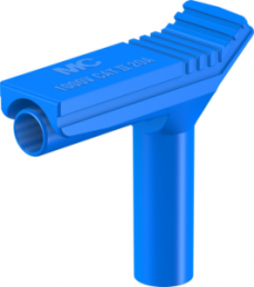 Ø 4 mm Right-angle plug adapter, blue