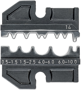 Crimping die for uninsulated connectors, 0.5-10 mm², AWG 20-7, 97 49 14