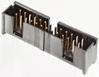 Pin header, 34 pole, 2 rows, pitch 2.54 mm, solder pin, pin header, tin-plated, 1761664-2