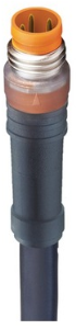 Sensor actuator cable, M8-cable plug, straight to open end, 3 pole, 2.5 m, PVC, black, 4 A, 20833