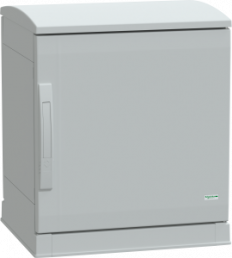 Control cabinet, (H x W x D) 500 x 500 x 420 mm, IP44, polyester, light gray, NSYPLAZT554G