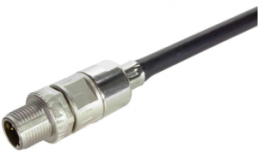 Plug, M12, 8 pole, crimp connection, screw locking, straight, 21038811813