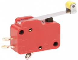 Snap acting switche, On-On, solder connection, roller lever, 0.7-1.25 N, 10 (4) A/400 VAC, IP40