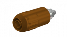 4 mm socket, screw connection, mounting Ø 12 mm, CAT II, brown, 66.9684-27