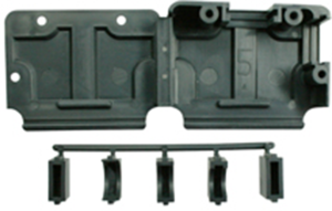 D-Sub connector housing, size: 5 (DD), straight 180°, angled 90°, cable Ø 12.45 mm, polypropylene, black, 207476-1