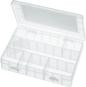 Storage box, transparent, (L x W) 20 x 13.6 mm, BOX BLS / M / 20 X 13.6 / 6T