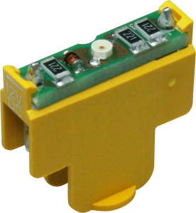 LED element, yellow, 12 V AC/DC, faston plug 2.8 x 0.8 mm, 5.05.511.747/0400