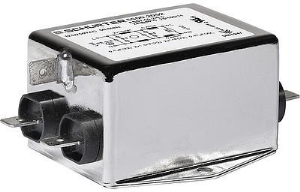 AC filter, 50 to 60 Hz, 10 A, 250 VAC, 1 mH, faston plug 6.3 mm, 5500.2045