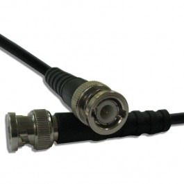Coaxial Cable, BNC plug (straight) to BNC plug (straight), 50 Ω, RG-58, grommet black, 3 m, 115101-19-M3.00