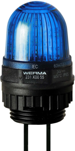 Recessed LED light, Ø 29 mm, blue, 12 VDC, IP65