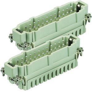 Pin contact insert, 48B, 48 pole, equipped, cage clamp terminal, with PE contact, 09330242626