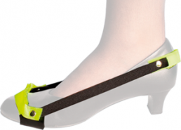 002 D, conductive permanent shoe-tip strap for ladies