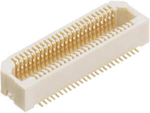 Connector, 100 pole, 2 rows, pitch 0.5 mm, SMD, socket, gold-plated, AXK5S00337YG