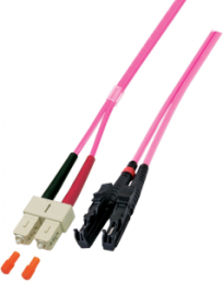 FO patch cable, E2000 to SC duplex, 5 m, OM4, multimode 50/125 µm