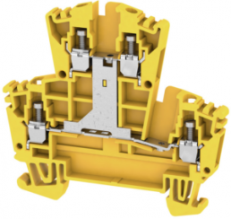 Multi level terminal block, screw connection, 0.5-4.0 mm², 24 A, 6 kV, yellow, 1022350000