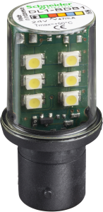 LED lamp, BA15d, 24 V (DC), 24 V (AC), white