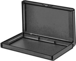 Hinged lid box, black, (L x W x D) 220 x 130 x 35 mm, V8-15-6-6-10-10