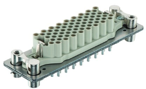 Socket/pin contact insert, 24B, 64 pole, unequipped, crimp connection, with PE contact, 09320640001