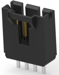 Pin header, 4 pole, pitch 2.54 mm, straight, black, 5-103735-3