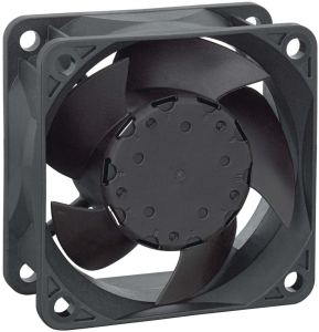 DC axial fan, 12 V, 60 x 60 x 25.4 mm, 40 m³/h, 33 dB, ball bearing, ebm-papst, 632 NU