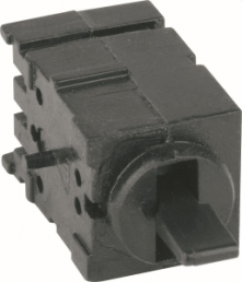 Toggle switch, black, 2 pole, groping/latching, (On)-Off-(On), 6 VA/60 VAC, tin-plated, 1847.4032